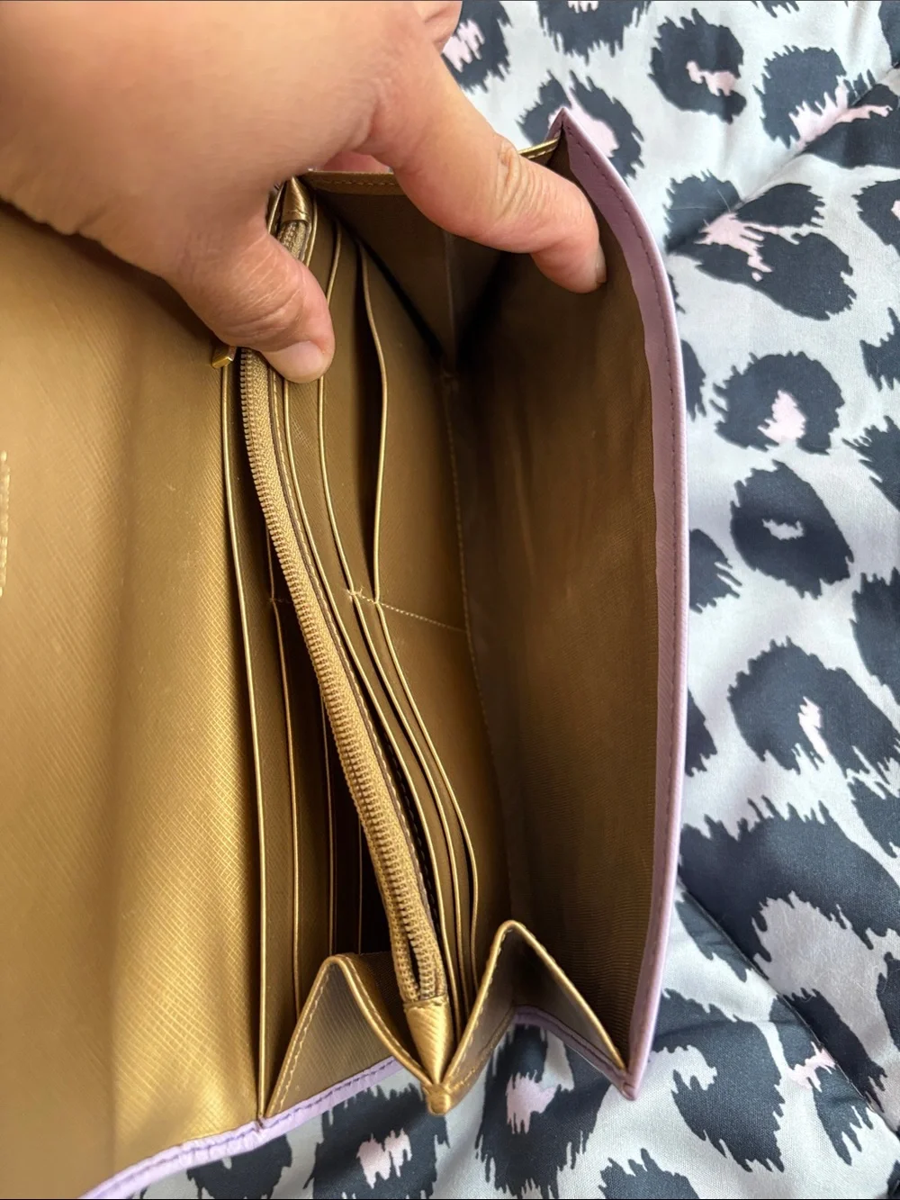 Salvatore Ferragamo Lavender Vara Bow Continental Wallet